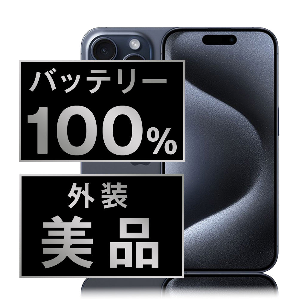 バッテリー100% iPhone15 Pro Max 256GB ブルーチタニウム Aランク 美品 SIMフリー